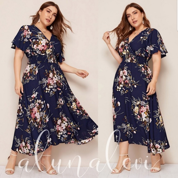PLUS Size Floral Maxi Dress - Picture 4 of 4